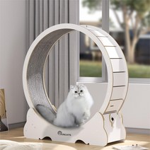 RUNCATS 설치 면제 캣휠 무소음 고양이캣휠, 백아이보리 자체 조립XL(113*36*120)