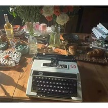 레트로 소품 수동타자기 영문 다이어리 꾸미기 편지인쇄, 블랙