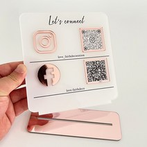빈티지 레트로 일러스트 포스터 비즈니스 사인 소셜 미디어 보드 스캔 QR 아크릴 유리 플렉시 글라스 유기, [03] 30x30cm, 03 Pink icon_03 30x30cm