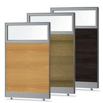 가구뱅크 우드 반유리파티션 높이1200형 45T PVC 칸막이 가벽 가림막 사무용파티션 사무실 이동식파티션, W1000, 연체리