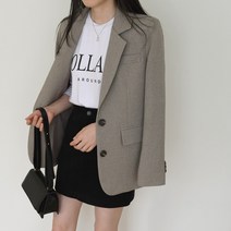 나나라운지 에이블 투버튼 여성 체크 테일러드자켓