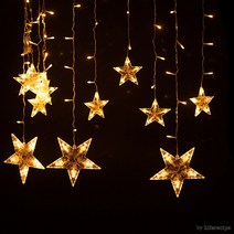 123p 별 줄줄이 전구, 컬러