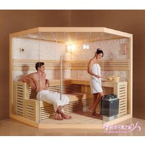 삼나무 사우나 룸 핀란드식 찜질방 접이식 가정용 이동식 건식 간이 원적외선 습식 개인, 이중 오각형 1.2x1.2