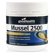 [Good Health] - Mussel New Zealand Green Lipped 굿헬스 초록입홍합 푸른입홍합 2500mg 300캡슐, 1개