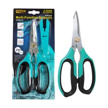 제스트 만능가위 Z-JS206 케이블 철망 알루미늄 가죽 다목적가위 스텐 다용도가위, 1개