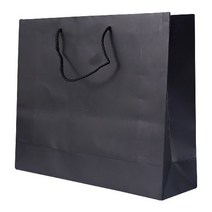 종이가방 코팅 블랙 무지 고급 종이 쇼핑백 (50장), (정3호_32x28+10)_(50장)