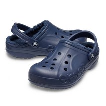 정품 크록스 바야 라인드 퍼즈 스트랩 클로그 네이비 206633-4HE