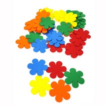 꽃모양재단펠트5cm(10개), 노랑