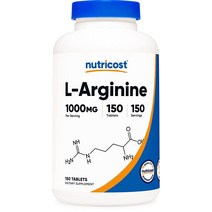 뉴트리코스트 L-아르기닌 1000mg 150정, 150 Count (Pack of 1)