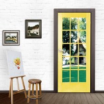 Bj그림벽지 정품/ 손 쉬운 현관문 리폼/ 창문 밖 풍경/ 10종모음/ 현관문 꾸미기/ 현관문 시트지/ Bj Mural Wall Paper/ DIY, 선택8.PP87-008