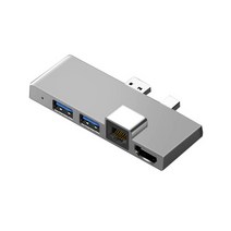 도킹 스테이션 속도 전원 어댑터 도킹 스테이션 허브 4K 호환 RJ45 FOR MICROSOFT SURFACE PRO 5 4 3, 프랑스|은