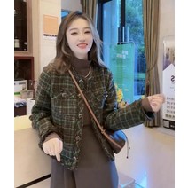 모던한 데일리 트위드 재킷 세미캐주얼룩 페미닌스타일 봄 여대생코디 레트 코트 한국어 버전