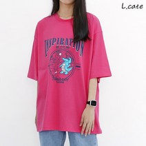 엘케이트 여자 반팔티 LTW004 라운드넥 악어 프린팅 반팔 티셔츠