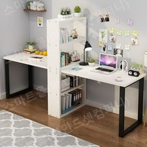 남매책상 기숙사 일자형 원목 2인용 형제 학생, J