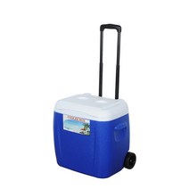 에이치앤아이 캐리어형 대용량 캠핑 아이스박스, 28L(블루-BBOX-28L)
