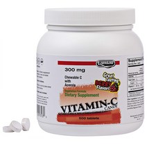 Landau Chewable Vitamin C 300mg Candy Berry Flavor 란다우 츄어블 아세로라 비타민 C 캔디 베리맛 500정