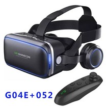 가상현실 vr 게임기 풀세트 2022 original 샤인콘 6.0 가상 현실 안경 3d 안경 스테레오 헬멧 헤드셋 ios android 용 원격 제어 포함호환, g04e-y1