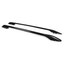2Pcs 블랙 자동차 지붕 랙 레일 수하물 캐리어 바 도요타 랜드 크루저 Prado FJ120 FJ-120 2003-06 렉서스 GX470 03-2009