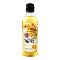 CJ제일제당 풍미 백설 카놀라유 캠핑식용유 업소용 전부침 500ml 새우튀김 식용류오일, 1개
