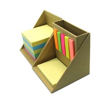 접착메모지 사무용 메모 접착메모지대 대용량 가죽 케이스 4종 택1 메모지, 큐브