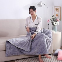 usb전기장판 차박전기매트 온열담요 세탁 가능 5V USB 전기 가열 담요 세탁기 사용 따뜻한 난방 담요 소파 자동차 용 주머니가 있는 충전 온열, 100x140cm, grey