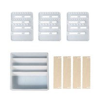 F19D Epoxy Cosmetics Tray Casting Molds with Base Mold for Making Jewellery Display, 01 B