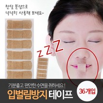 구강호흡테이프 6개월분 코골이 입벌림 비염 수면 방지 밴드 테이프, 144매