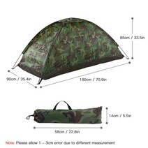 1인용 낚시 텐트 초경량 캠핑 travel for 2 person tent for winter 야외 캠핑 하이킹 with carry bag, 1인분