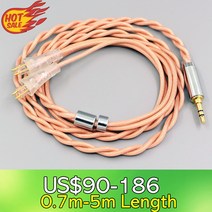 해외구매 이어폰케이블 Type6 756 코어 차폐 7n Litz OCC 이어폰 케이블 FOSTEX TH900 MKII MK2 TH-909 TR-X00 TH-600 헤드폰 LN007, 60.Dual XLR 3 Pole F - 2m
