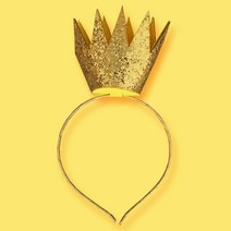 제이벌룬 브라이덜샤워 소품, 파티퀸 글리터티아라 골드