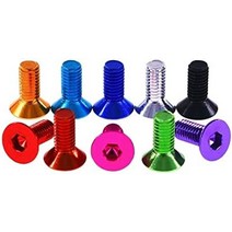m5x1520mm 원격 제어 무인 항공기 다축 회전익 항공기 항공 알루미늄 합금 플랫 헤드 육각 나사 (색상: 15mm 갈색 주황색), 20mm 포르투갈어 보라색