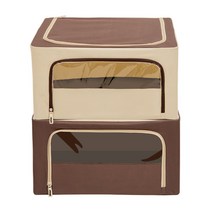 루마루 코리아 와이어 리빙박스 56L 12P, 아이보리12P