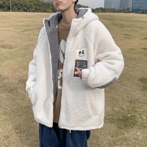 남성 후리스 뽀글이자켓 후드집업