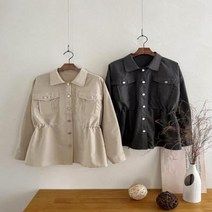 바보사랑 여자 간절기 허리스트링 야상 바바리 점퍼.옷자락(무료배송)