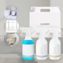 클리니드 EM 천연 세정제 세트 (욕실+기름때 제거제+유리막코팅 세제) 선물세트 (520ml x 3개), 욕실세정제 3개