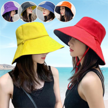 스페이스샵 양면 여성봄모자 여성버킷햇 여름 휴양지 벙거지