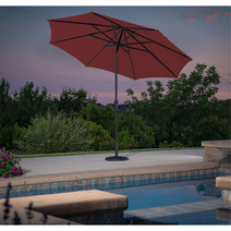 [전시상품] 코스트코 정원용 파라솔 선빌라 테라스 발코니 우산 지름 3m 코스트코 645404, 레드