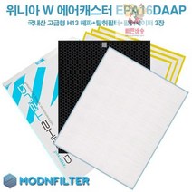 국내산_고급형_H13헤파_위니아W_탈취필터_호환용필터_통합_필터세이퍼_공기청정기 346F, 2)위니아W 헤파+탈취+필터세이퍼1매