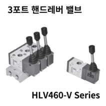YPC 핸드레버밸브 HLV460-S-V 3포트 싱글복귀형 Rc1/4