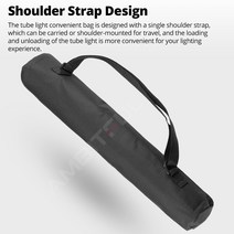 Ambitful-58x8.5cm 스틱 라이트 가방 휴대용 튜브 LED 조명 조절 가능한 어깨 끈 포함 야외 여행 촬영용 캐, 한개옵션0