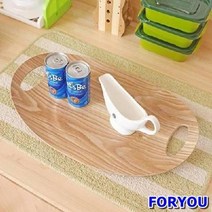 ForU32 우드 우드쟁반 나무쟁반 트레이 예쁜쟁반 서빙트레이 원목쟁반 대나무쟁반, 1개