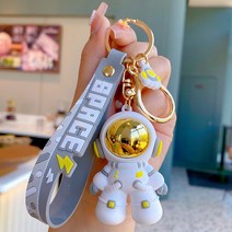 iSeriseKeyring 시크 우주인 캐릭터 키링 커플용 선물용 자동차 가방 키홀더 키링, 3#그레이