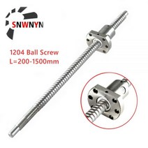 가공 1204 볼 나사 SFU1204 250300500600800 1000mm C7 롤러 볼 나사 CNC 부품 용 단일 볼 너트 포함, 협력사, 500mm