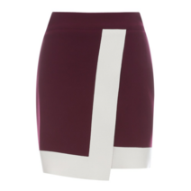 조이 배색 골프 랩 스커트 NS-WSK-1037-와인