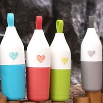 텀블러 아웃도어 용품 귀여운 하트 디자인 보냉 보온병 다홍