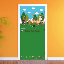 [KT알파쇼핑]현관문시트지 에어프리-애니멀팜 프렌즈 01, 단일상품_색상_상세페이지참조