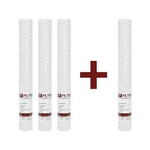 [3＋1]마이크로필터 PP WD 와운드필터 500mm 1um 4개 1년세트