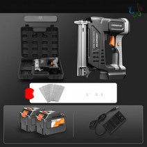 TY 타카 전동 네일건 에어 목공공고 타정총 못박는기계 타카건 타정기, 21V 리튬 스파이크 건 15노트 2전기 1충전 단계판