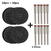그라인더날 연삭기 연마기 CMCP 20pcs 수지 커팅 디스크 Dremel With Mandrel 그라인딩 휠 절단 로타리 공구 용 미니 톱 블레이드 연마 샌딩, 1.20pcs 2.35mm Shank