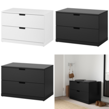 이케아 서랍장 NORDLI 노르들리 2칸 서랍장 앤트러싸이트 80x54 cm